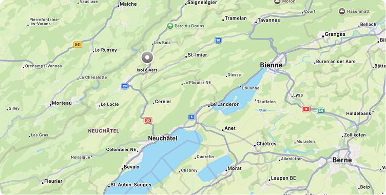 Map showing location